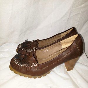 Size 7.5 -8  High Heel Loafers